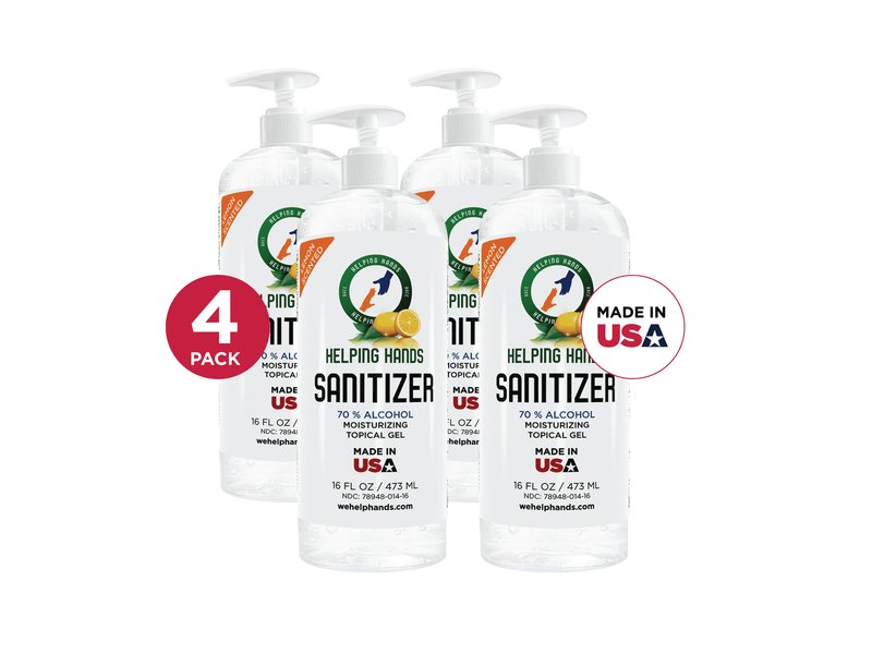 Hand sanitizer bottles with custom packaging and label design